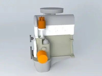 motor car engine Free 3D model