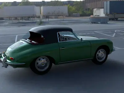 Porsche 356 Cabriolet HDRI 3D model