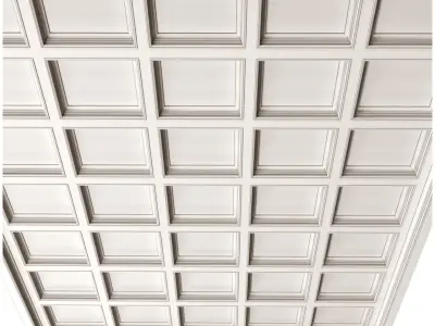 Modern coffered ceiling 3D model