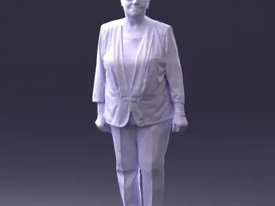 000393 Mature Woman in Floral Jacket 3dp 3D print model