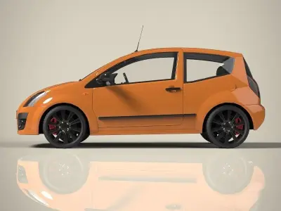 Hatchback car 3D model 2