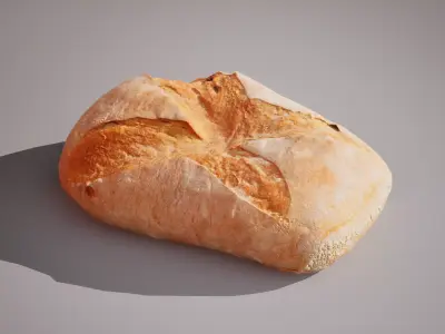 Wheat Bread Game ready model 4K triangles 4K PBR textures Texture