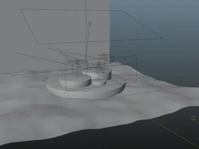 Display Podium Sky Sea Cloud 3D model