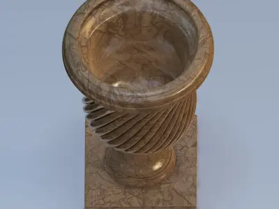 Garden urn planter02 3D model