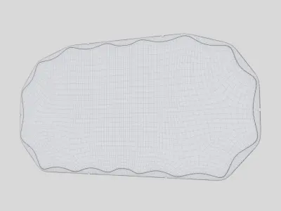 Antique Worn Mirror 3D model