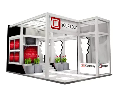 Booth Exhibition Stand a515 3D model