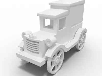 Wooden machine 3D model