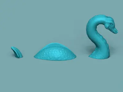 Loch Ness Monster - Creative Decoration - STL Printable 3D print model
