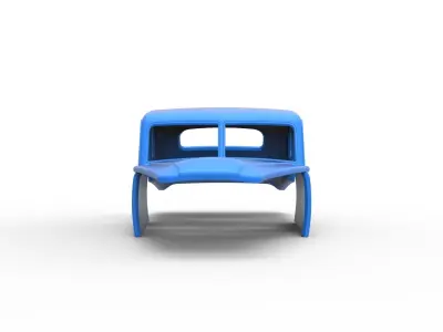 Shell of Vintage Asphalt Modified stock car V4 Scale 1 to 25 3D print model