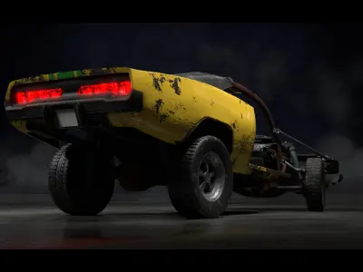 Muscle Car Half Life 2 High Poly 3D model