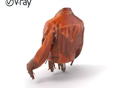 Fringed Suede Jacket Vintage Style model pack Low-poly 3D model