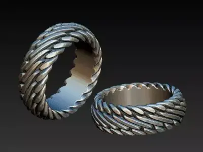 luxury CHAIN RING 3D print model