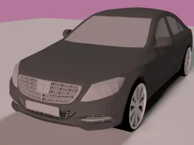 LowPoly Mercedes Benz S500 Free low-poly 3D model