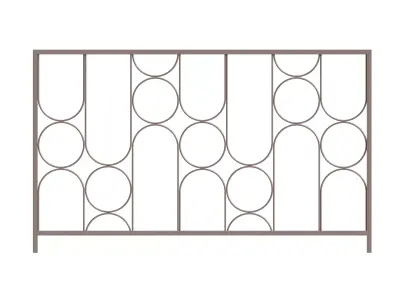 Modern Bronze Metal Console Table 3D model