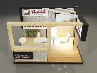 Booth Exhibition Stand a143 3D model