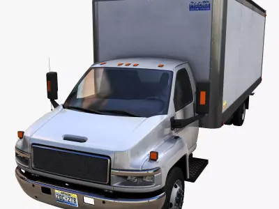 Generic box truck Low-poly 3D model