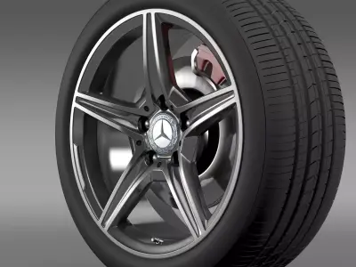 Mercedes Benz C 400 4Matic AMG line wheel 3D model