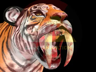Sabre-toothed Tiger  textures  3D model