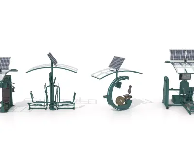 Outdoor intelligent fitness equipment 3D model