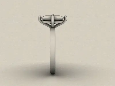 OVAL STONES RING  Free 3D print model