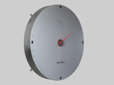 HighTech Wall Clock with Voice Control model Low-poly 3D model