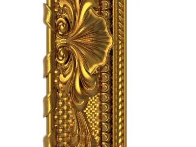 Carved Picture Frame 3D model 7