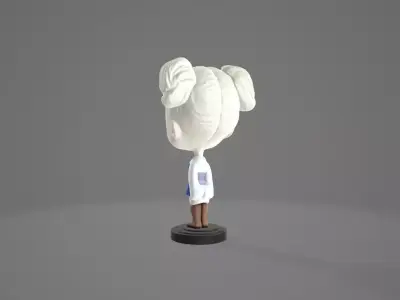 Winter Charm Bobblehead Girl 3D model