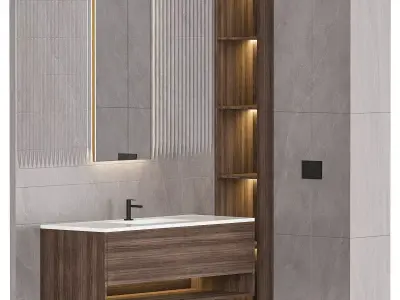 Bathroom furniture 6 3D model purchase