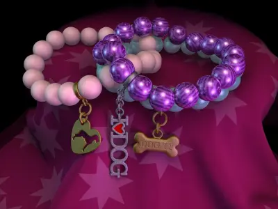 Bracelets for dog lovers 3D model