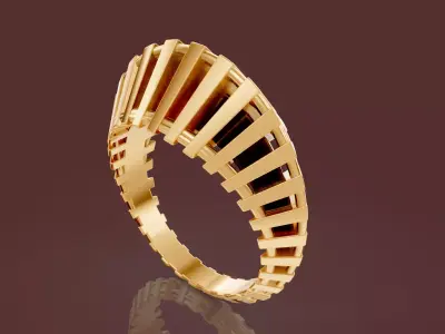 luxury iconic engagement unique ring 3D print model