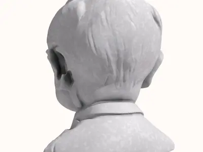 Mr Bean Bust Sculpture 3D model