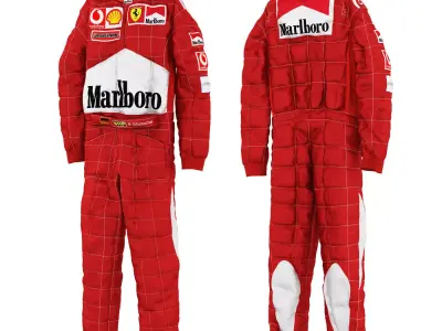 Schumacher racing suit 3D model