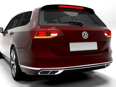 PASSAT RLINE ESTATE 2021 Low-poly 3D model