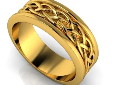Celtic Eternity Knot  Wedding Ring 3D Model 3D print model