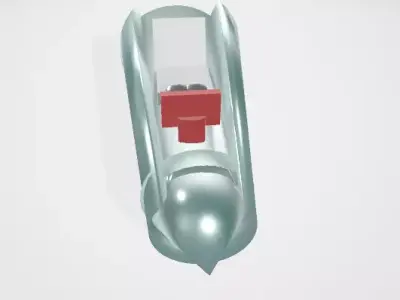 Futuristic car Low-poly 3D model