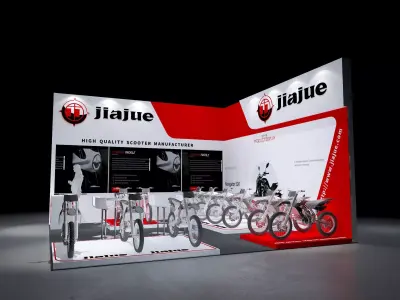 Two wheel car show 3D model