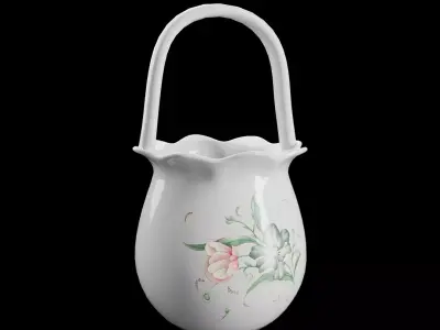 Ceramic Decorative Basket 3D model