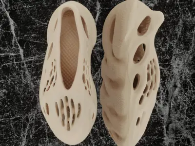 ADIDAS YEEZY FOAM RUNNER DESERT SAND 3D SHOES Low-poly 3D model