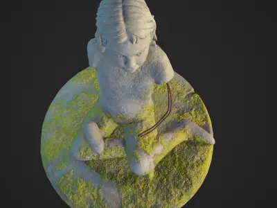 soviet sculpture Low-poly 3D model