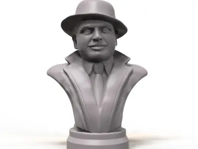 Al Capone 3D printable portrait sculpture  3D print model