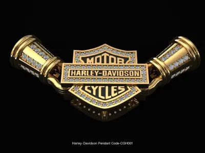 Harley-Davidson Set Code CGH001-CGH008 3D Model Collection
