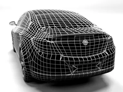 OPEL INSIGNIA HACHBACK  2009 LOWPOLY Low-poly 3D model