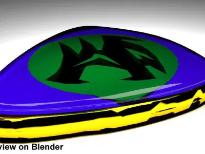 Crest Logo Proton Car new design 3D model