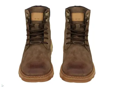 realistics mountain Hiking Boots 3D model Low-poly 3D model