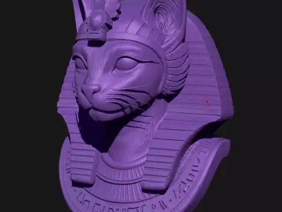 Cat sculpture 3D print model