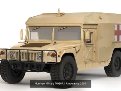 Humvee Military M1038 M1097A2 M1165A1 M1038 M242 Bushmaster 3D Model Pack