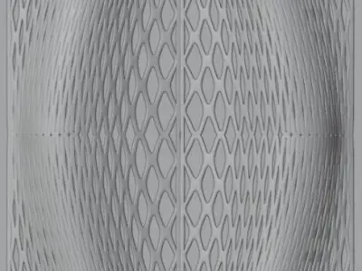 Woven wall panel decoration 3D print model