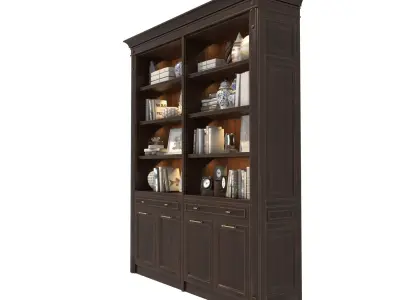 Classic Display Cabinet and Decoration 3D model