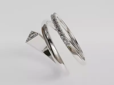 Spiral ring 3D print model