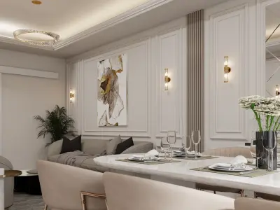 Living and Dining Scene  3D model